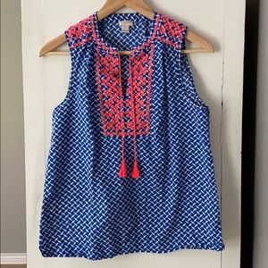 J Crew sleeveless blouse